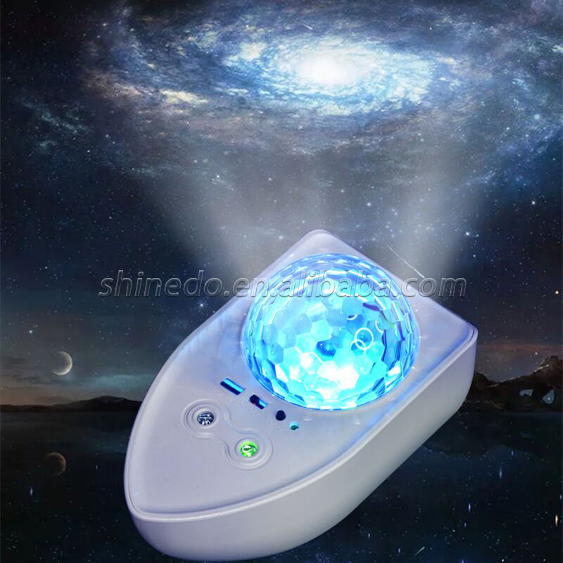 Remote Control Colorful Starry Sky Projection Lamp LED Laser Decoration Boat Star Galaxy Projector