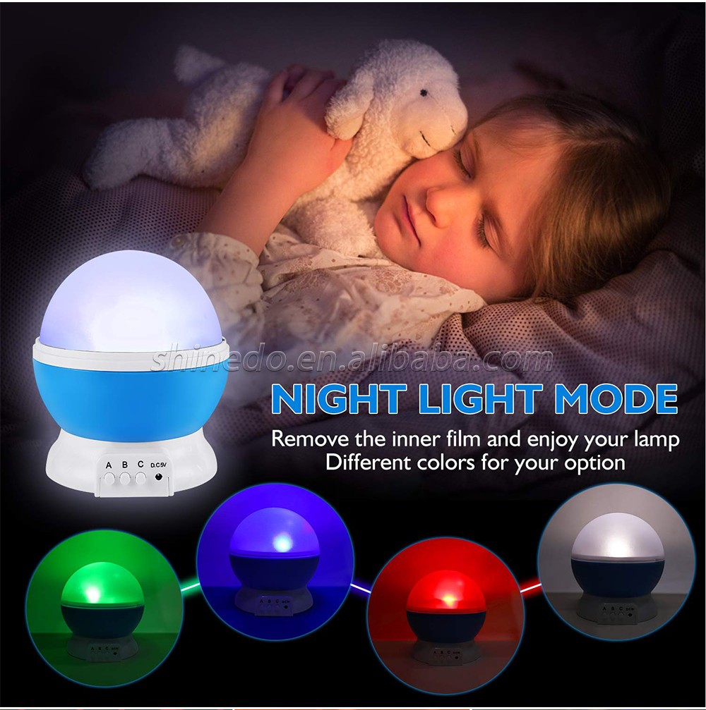 Star Projector Night Light Lamp Fun Gifts for Girls and Boys Rotating Star Sky Moon Light Projector for Kids Bedroom Decor