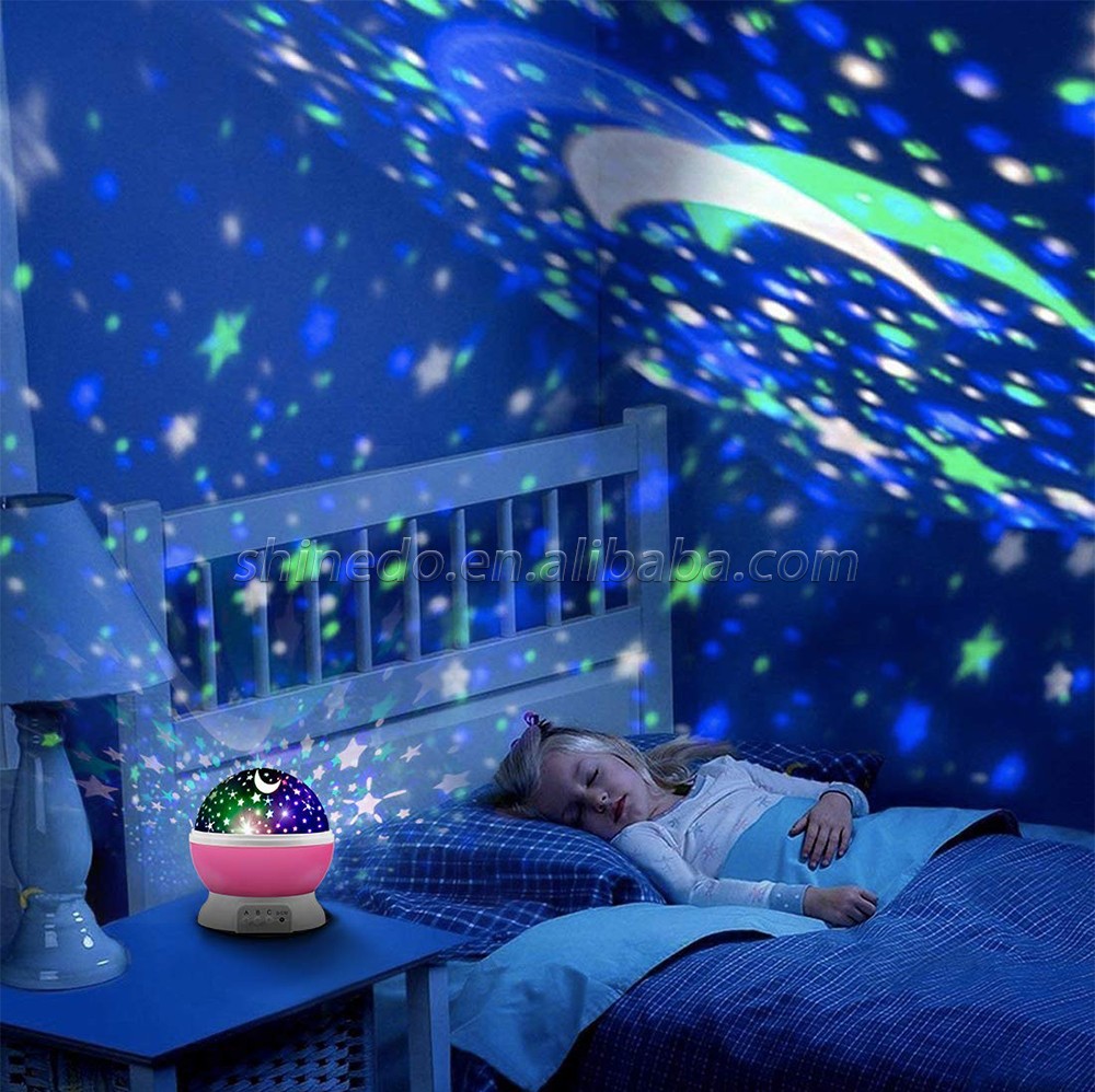 Star Projector Night Light Lamp Fun Gifts for Girls and Boys Rotating Star Sky Moon Light Projector for Kids Bedroom Decor