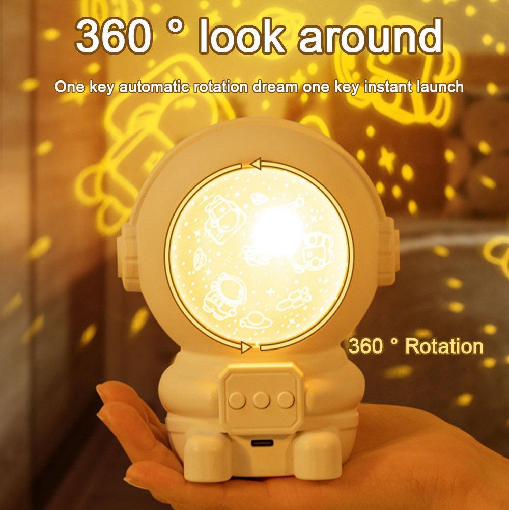 Astronaut Star Light LED Projector Atmosphere Bedroom Bedside Colorful Spaceman Night Light Galaxy Projector