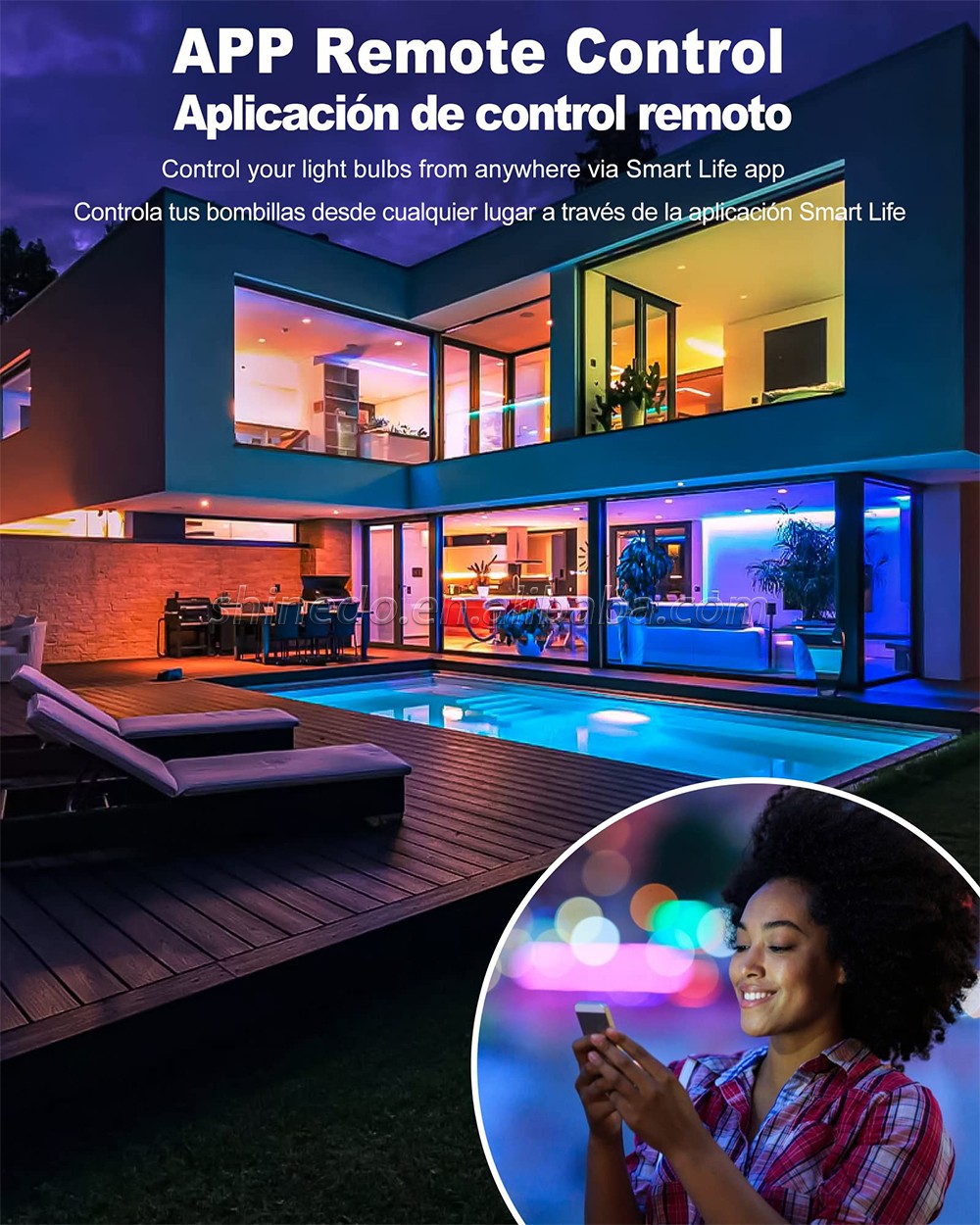 Smart home lights graffiti wifi bluetooth dimming color rgb remote control alexa voice smart bulbs led bulb