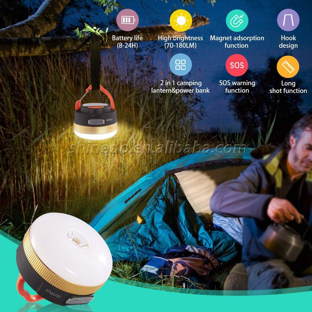 Wholesale Lantern With Magnet Waterproof Hanging Tent Light Battery/USB Camping Lamp