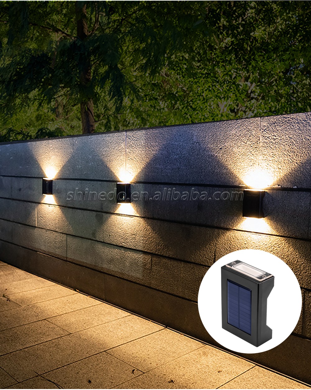 Ip65 Waterproof Solar Outdoor Lights Outside Solar Deck Light Wall light