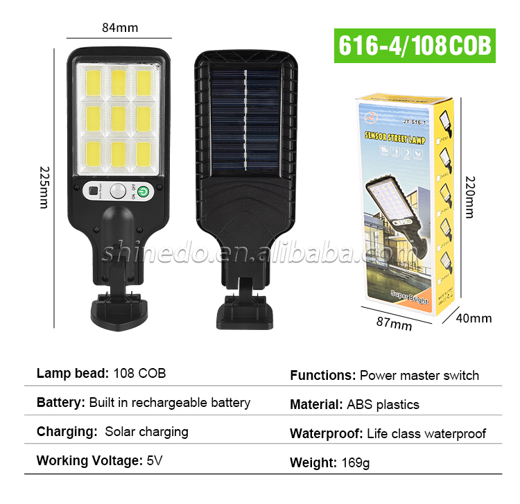 Factory Directly IP65 Sensor Outdoor Solar street Light Led Light With Remote Control