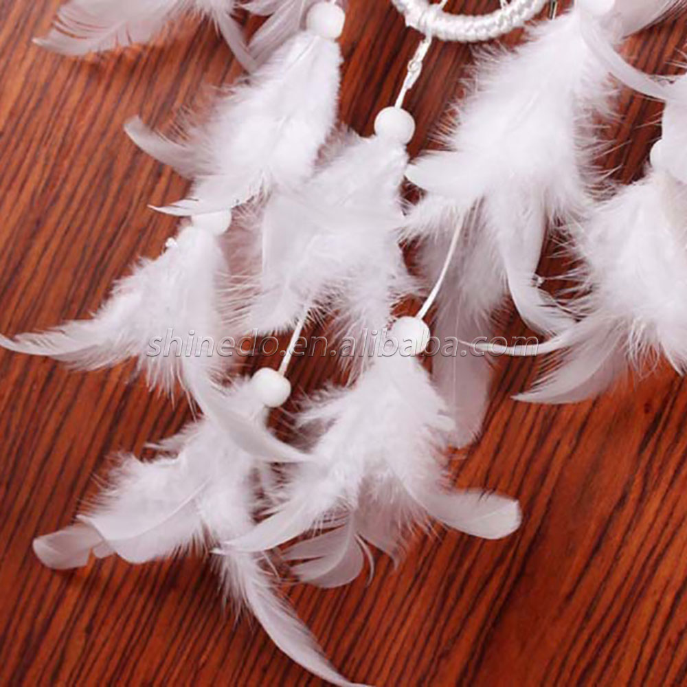 With a sense of senior five ring net feather fashion home decoration dream catche SD-SW181