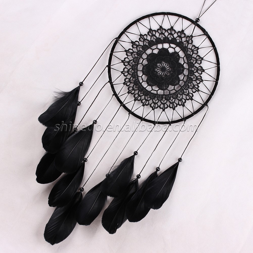 With a sense of senior five ring net feather fashion home decoration dream catcher SD-SW182