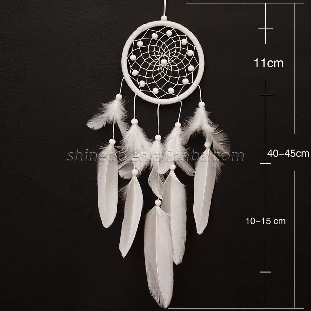 Pure white feather home dream catcher for home decor