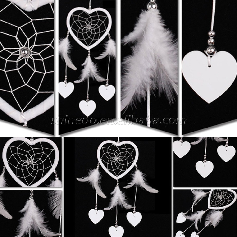 Heart-shaped handmade dream catcher wedding party gift SD-SW186