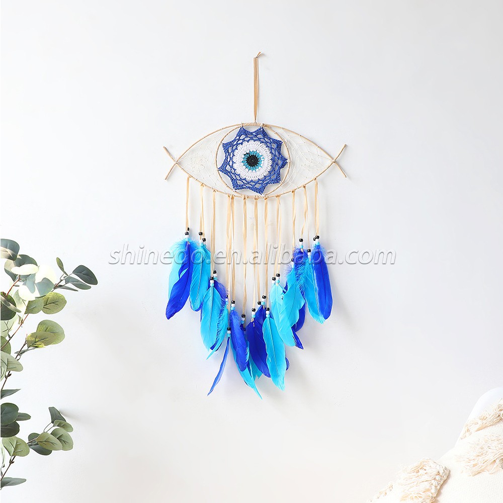 Hand-woven wall-mounted evil eye dream catcher for home decor SD-SW187