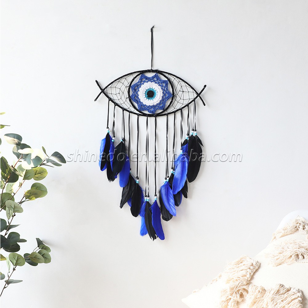 Hand-woven wall-mounted evil eye dream catcher for home decor SD-SW187