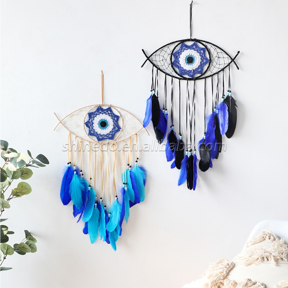 Hand-woven wall-mounted evil eye dream catcher for home decor SD-SW187