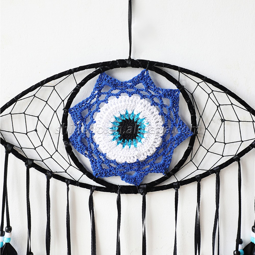 Hand-woven wall-mounted evil eye dream catcher for home decor SD-SW187