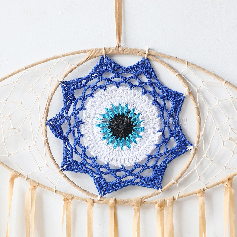 Hand-woven wall-mounted evil eye dream catcher for home decor SD-SW187