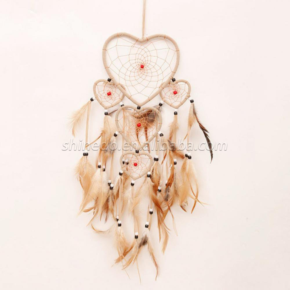 Warm color five heart same dream catcher used for bedroom home decoration SD-SW188