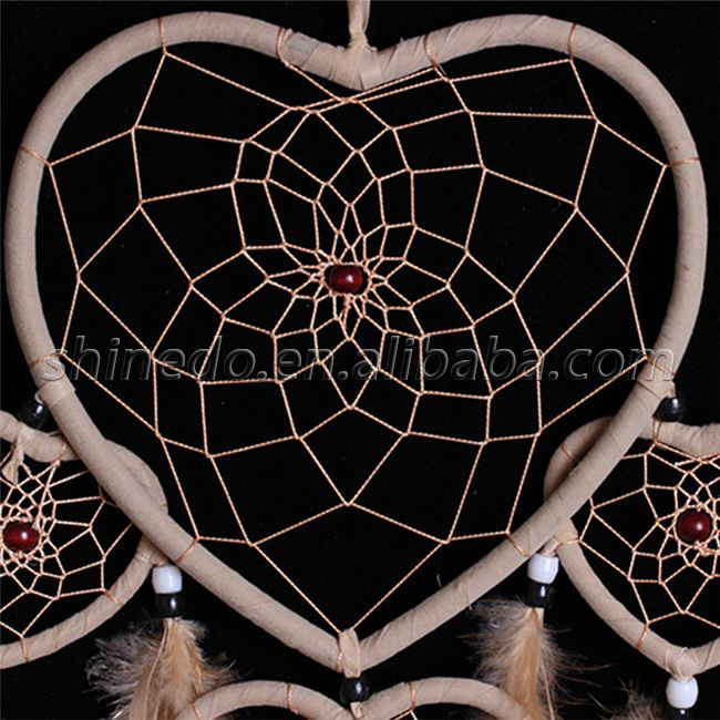 Warm color five heart same dream catcher used for bedroom home decoration SD-SW188