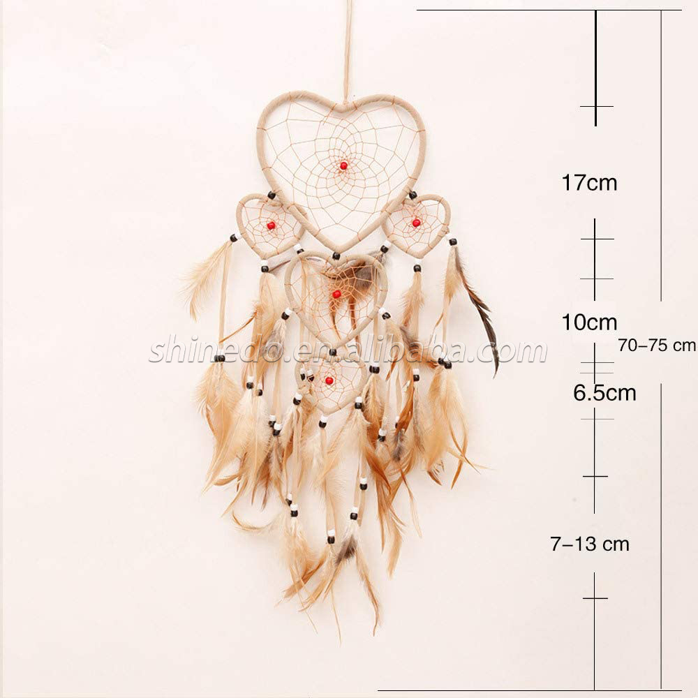 Warm color five heart same dream catcher used for bedroom home decoration SD-SW188