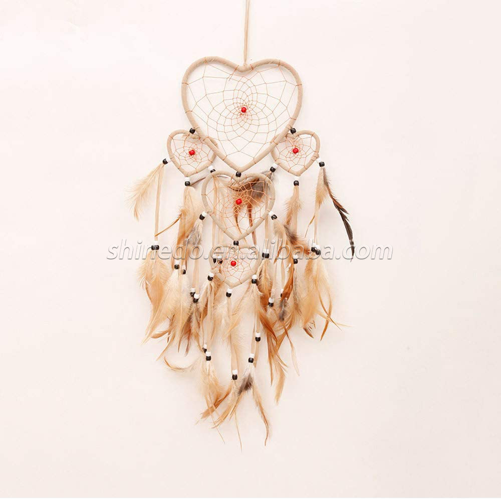 Warm color five heart same dream catcher used for bedroom home decoration SD-SW188