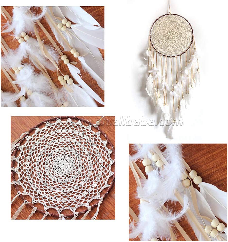 Hand-made large white dream catchers for indoor hanging SD-SW190