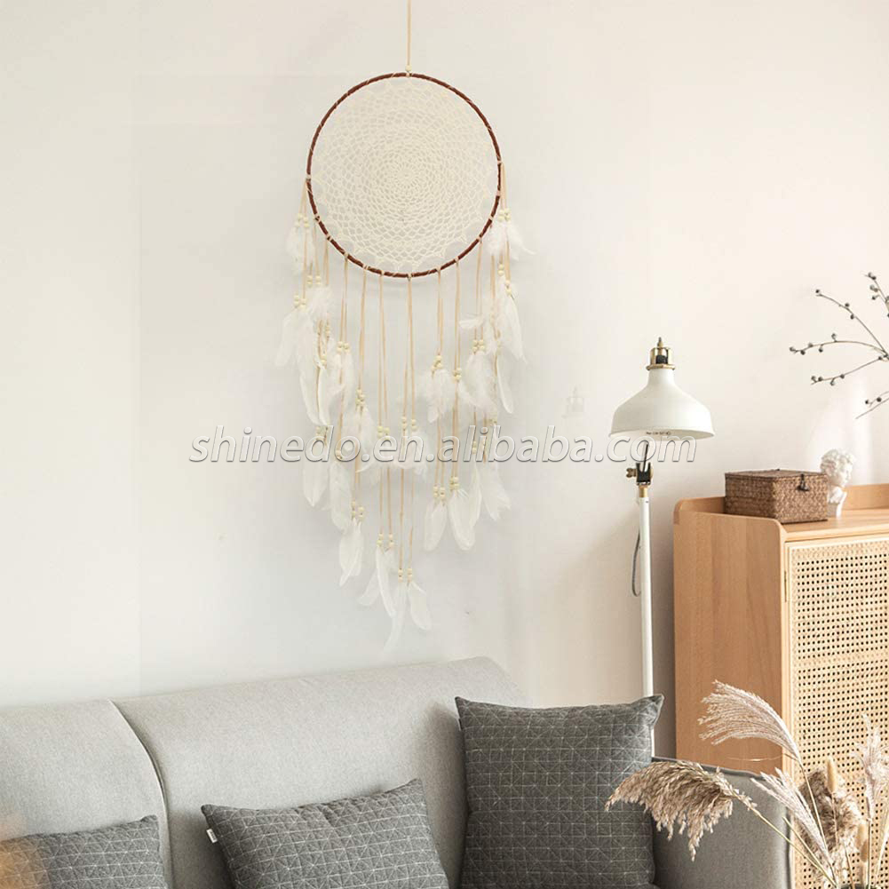 Hand-made large white dream catchers for indoor hanging SD-SW190