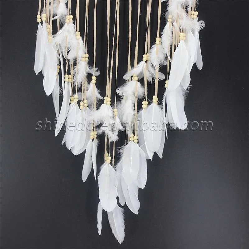 Hand-made large white dream catchers for indoor hanging SD-SW190