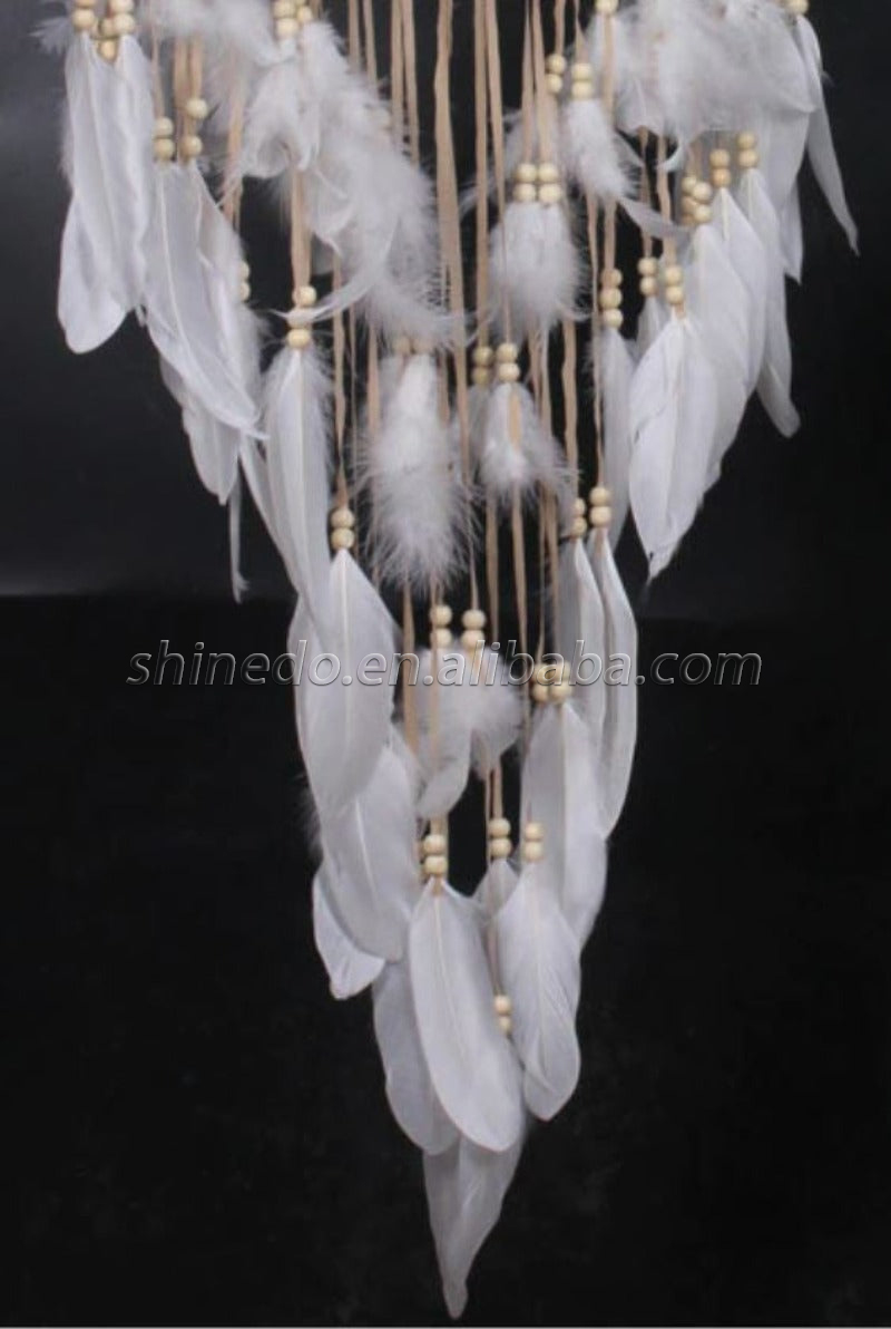 Hand-made large white dream catchers for indoor hanging SD-SW190