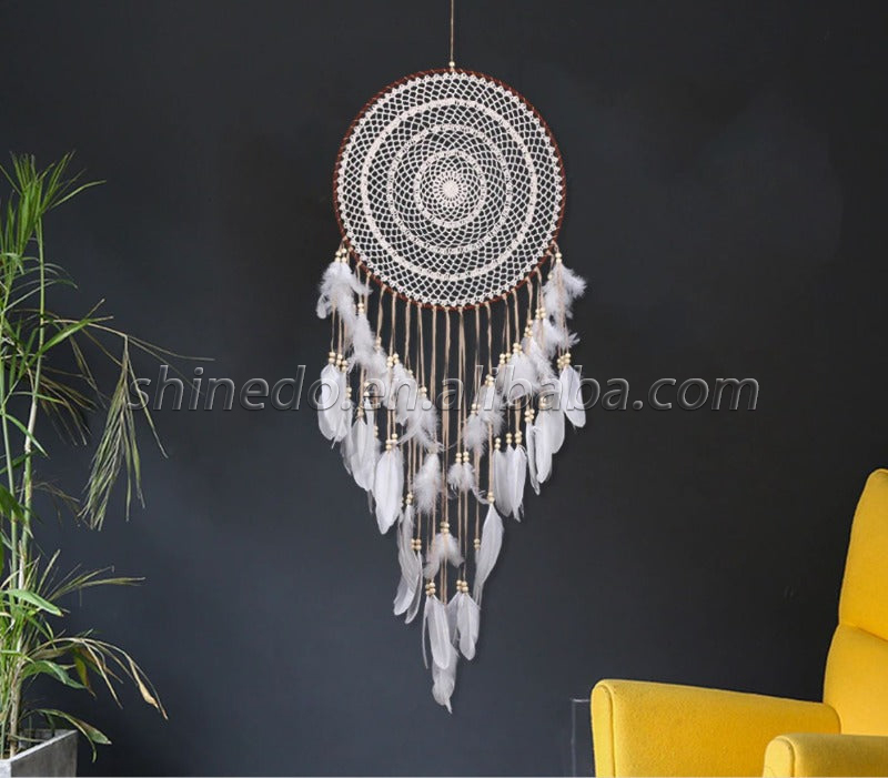 Hand-made large white dream catchers for indoor hanging SD-SW190