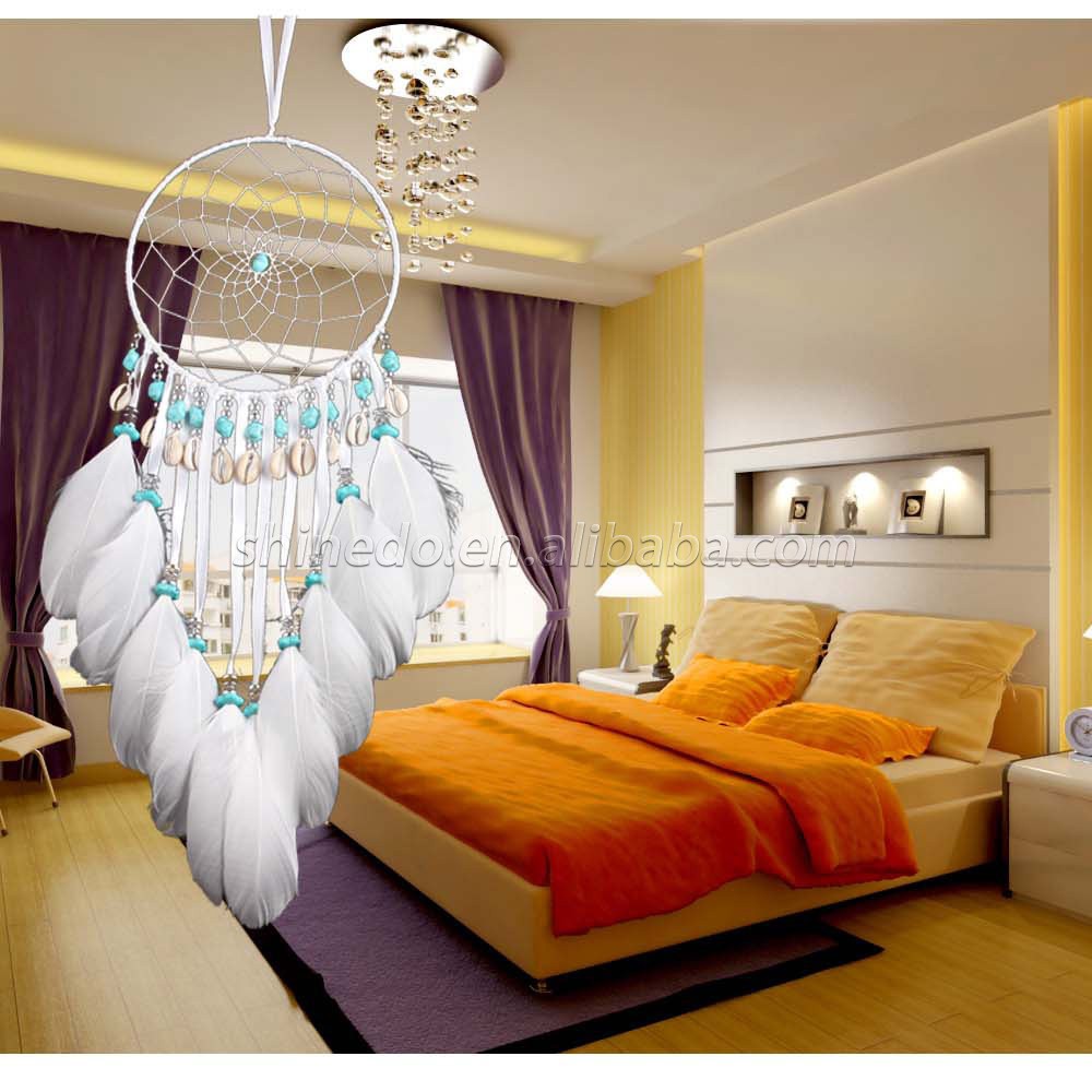 New white feather dream catcher for home decoration SD-SW211