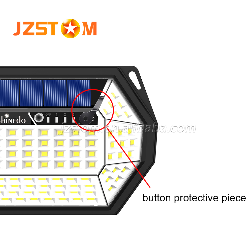 Hot Sale 18650 Rechargeable Battery Powered Waterfpfoof IP65 196 leds PIR Motion Solar Sensor Wall Light SD-SSE38