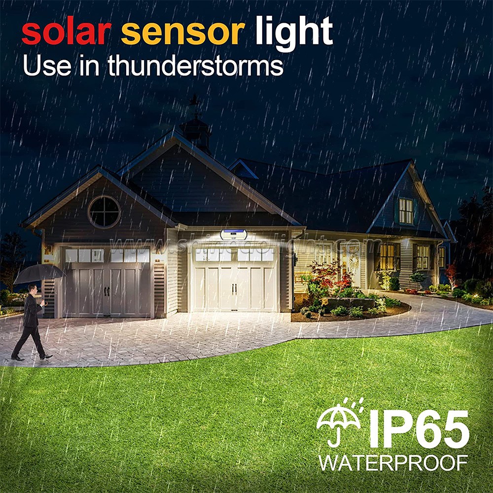 Solar Outdoor Waterproof Motion Sensor LED Wall Lights Sconce Waterproof Solar Garden Light SD-SSE90