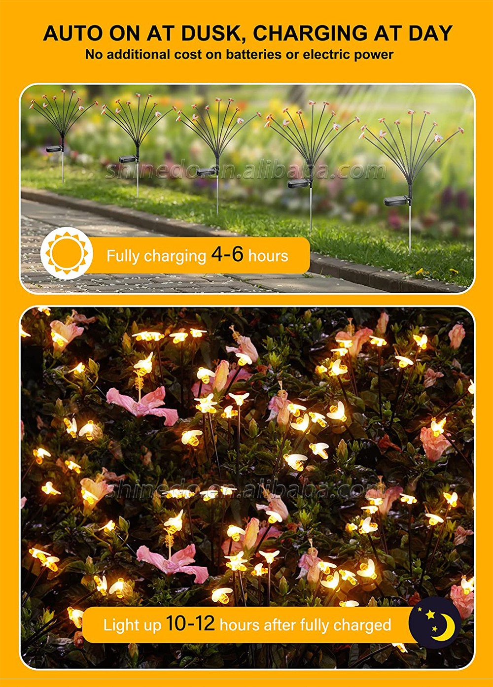 Outdoor Waterproof Garden Sunlight Powered Landscape Lights Firefly Garden Lights Lawn Garden Decor Solar Firefly Light SD-SL958