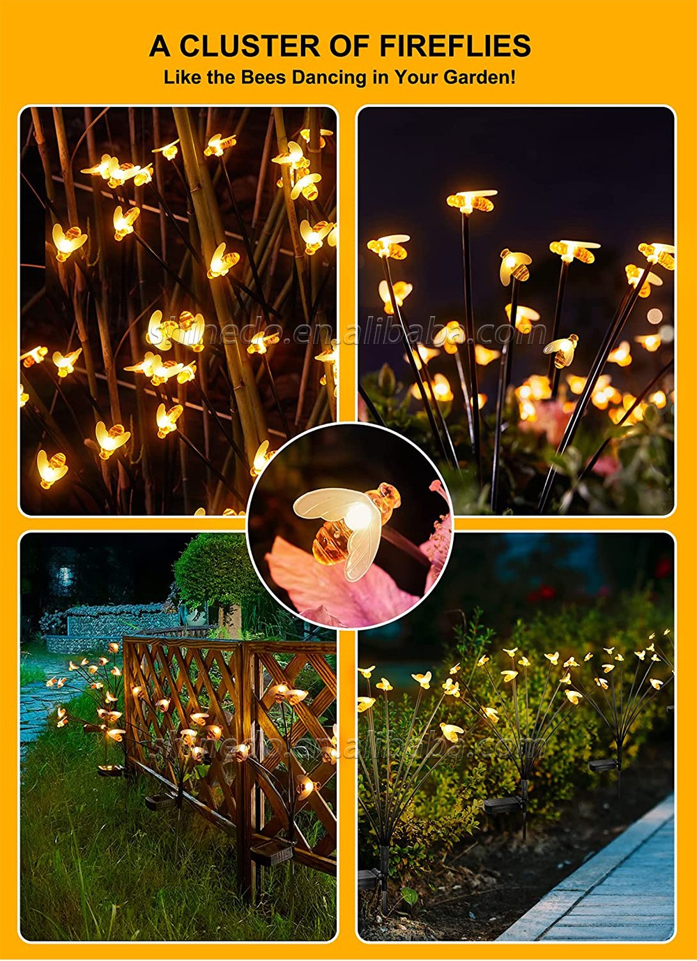 Outdoor Waterproof Garden Sunlight Powered Landscape Lights Firefly Garden Lights Lawn Garden Decor Solar Firefly Light SD-SL958