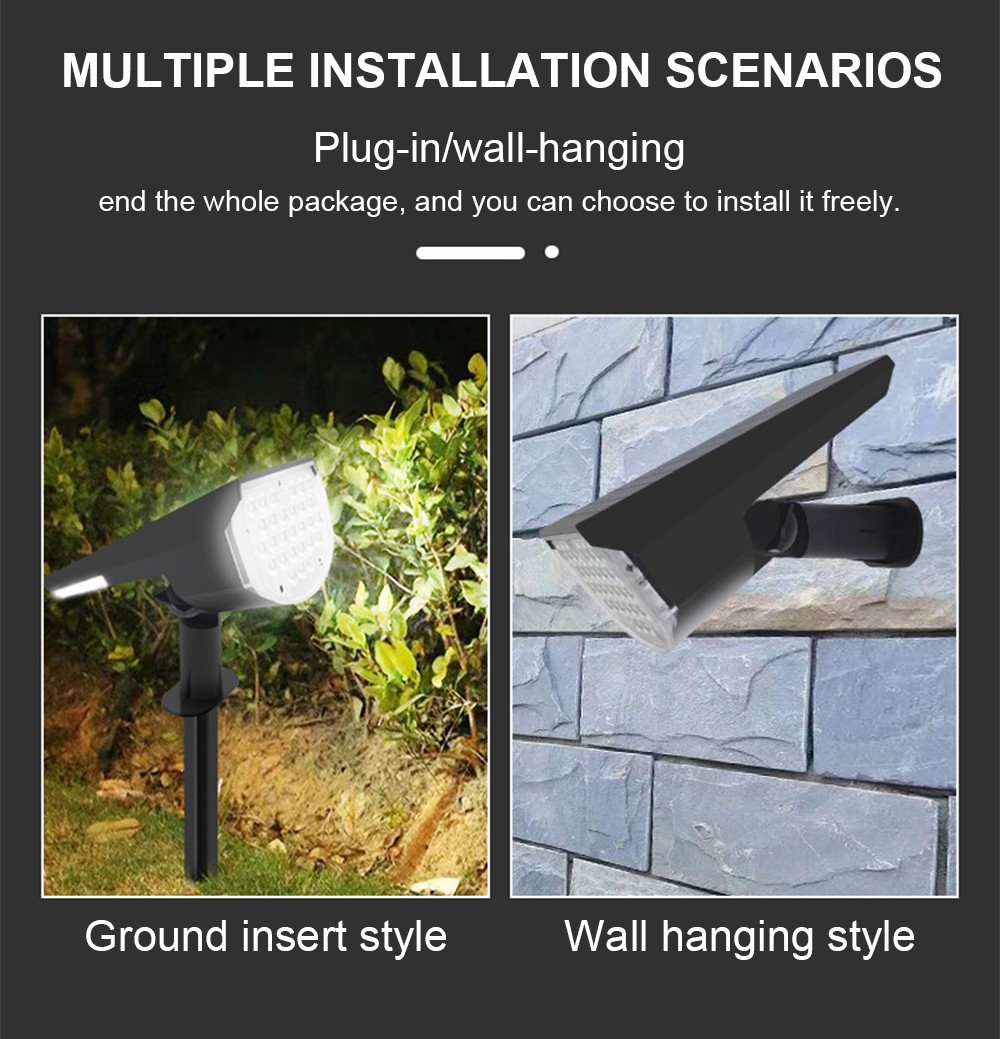 Wholesale SpotLights Outdoor IP65 Waterproof Solar Powered Wall Lights 2-in-1 Adjustable Lights SD-SL813