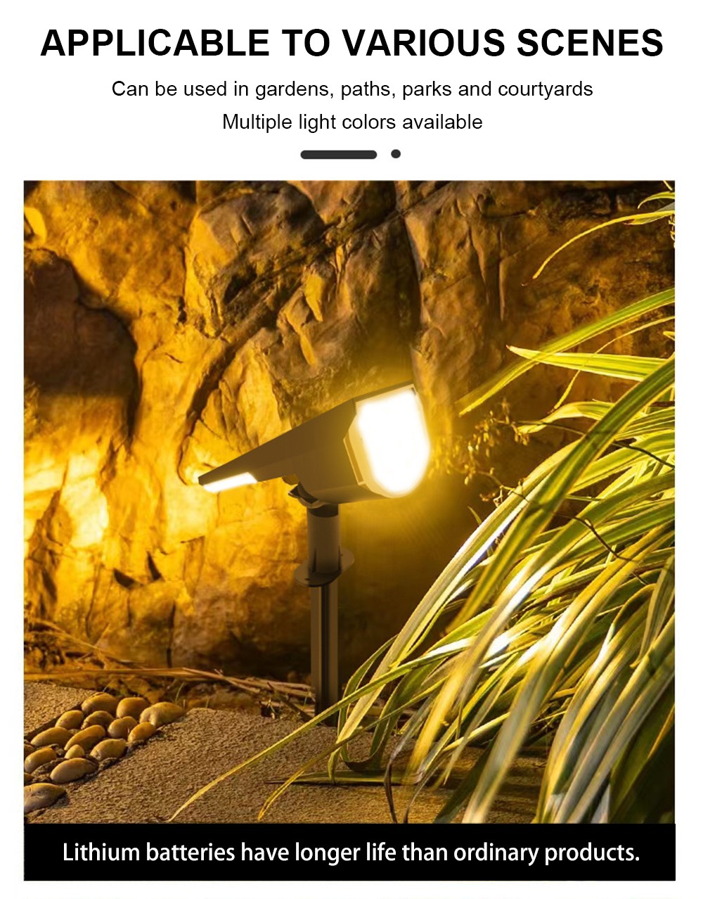 Wholesale SpotLights Outdoor IP65 Waterproof Solar Powered Wall Lights 2-in-1 Adjustable Lights SD-SL813