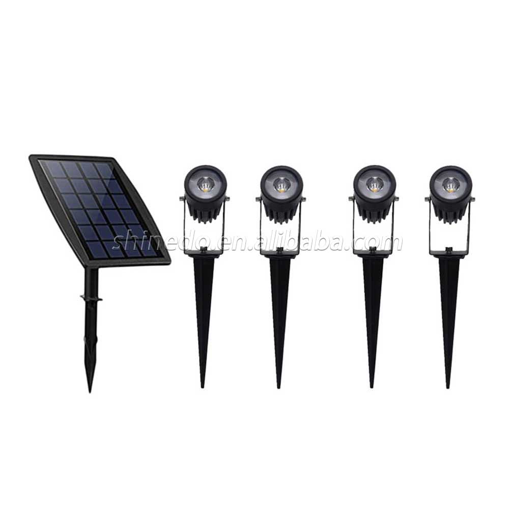 Outdoor 4 Led Lamp Spotlight Aluminum Solar Garden Light Kits SD-SL175