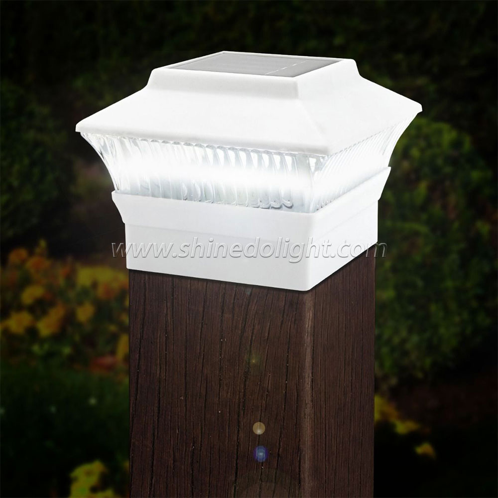 Solar Powered Wireless Security Super Bright Outdoor Garden Solar Deck Dock Patio Fence Post Light SD-SL124