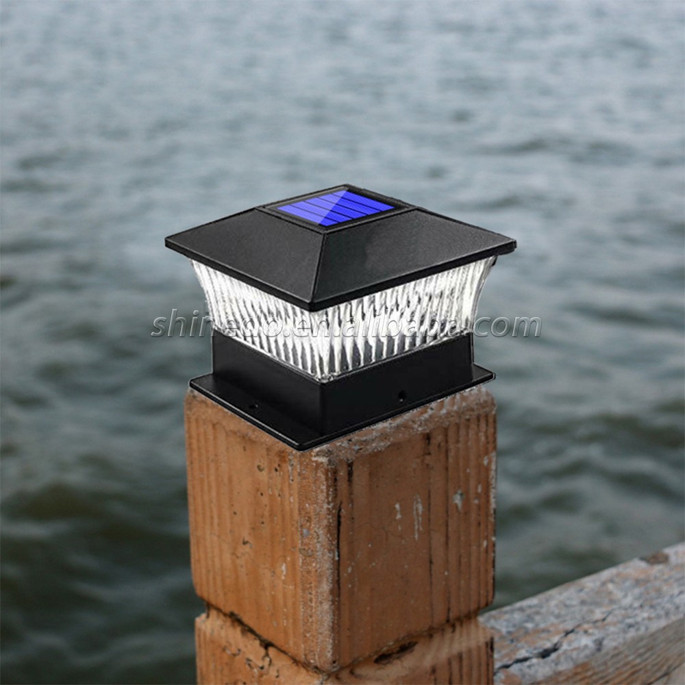 Solar Powered Post Deck Cap Square Fence Landscape Lamp Light IP65 Waterproof Landscape Lamp Post Light SD-SL286