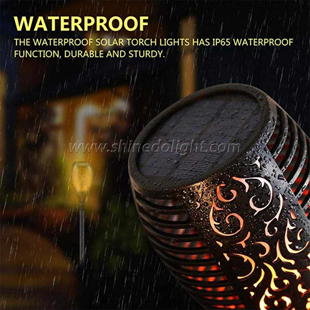 Waterproof Three Modes 96LED Solar Fire Flickering Flame lamp Garden Torch Light SD-SL092