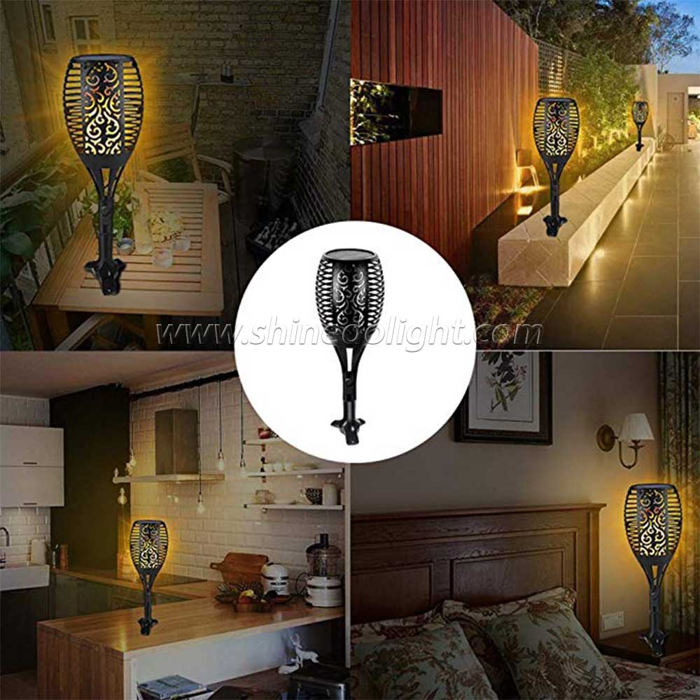 Waterproof Three Modes 96LED Solar Fire Flickering Flame lamp Garden Torch Light SD-SL092