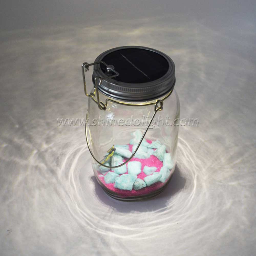 Decoration Sun Solar Glass Mason LED Jar Fairy Table Lights Waterproof SD-SJ12