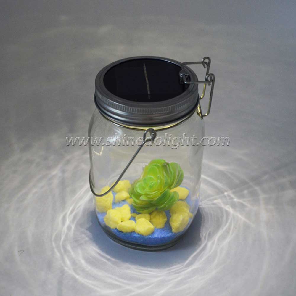 Decoration Sun Solar Glass Mason LED Jar Fairy Table Lights Waterproof SD-SJ12