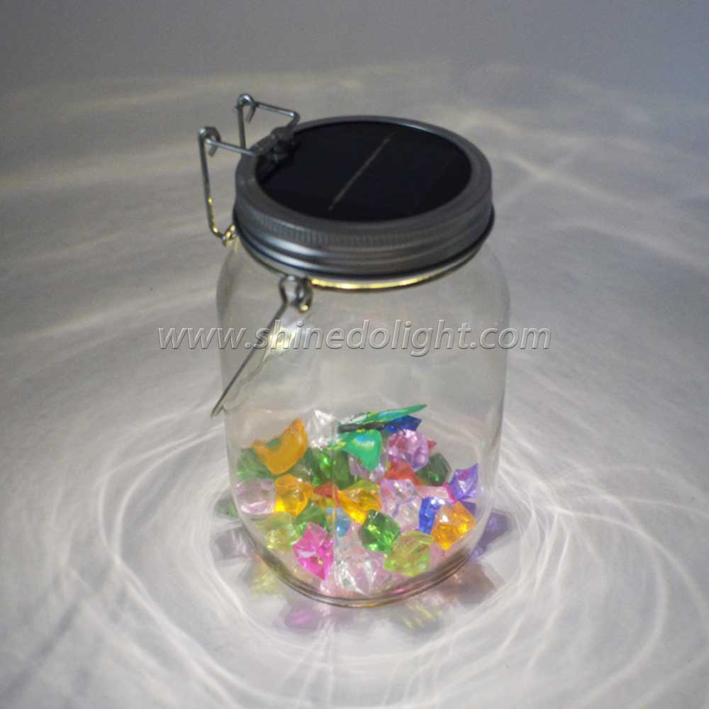 Decoration Sun Solar Glass Mason LED Jar Fairy Table Lights Waterproof SD-SJ12