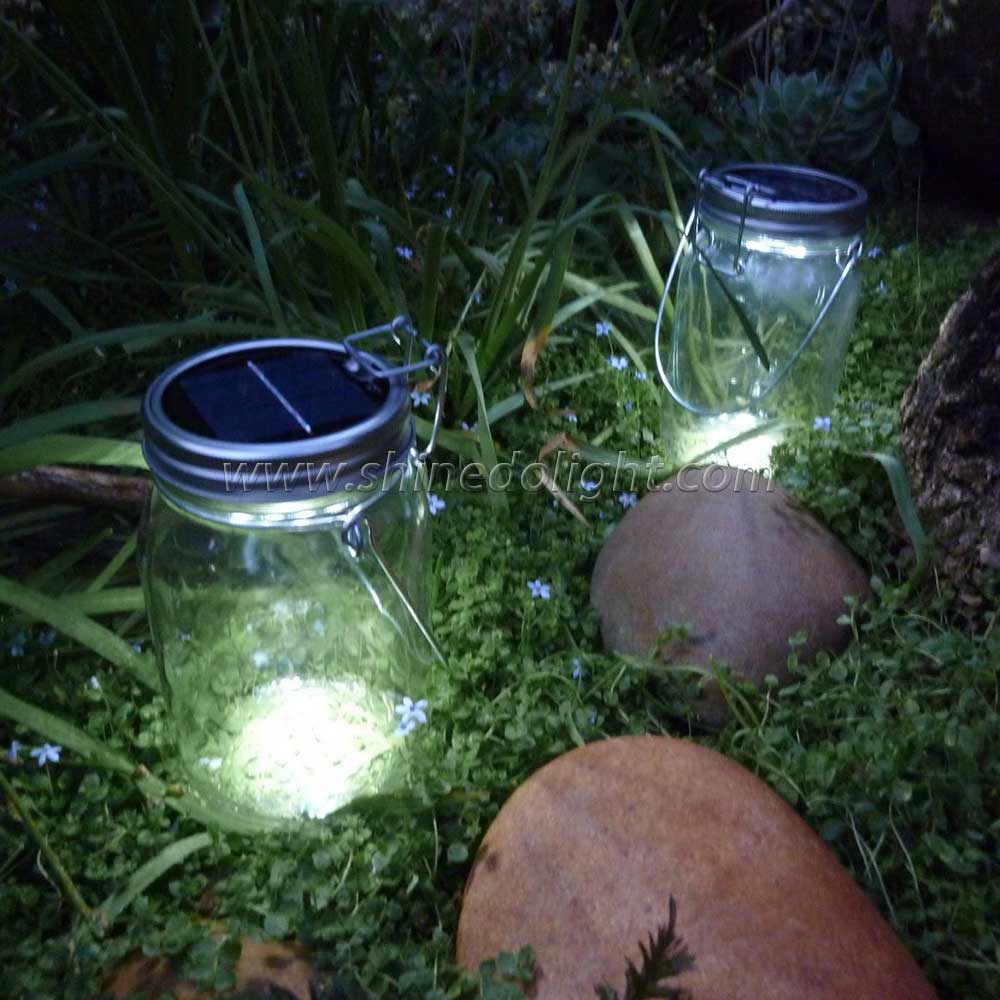 Decoration Sun Solar Glass Mason LED Jar Fairy Table Lights Waterproof SD-SJ12