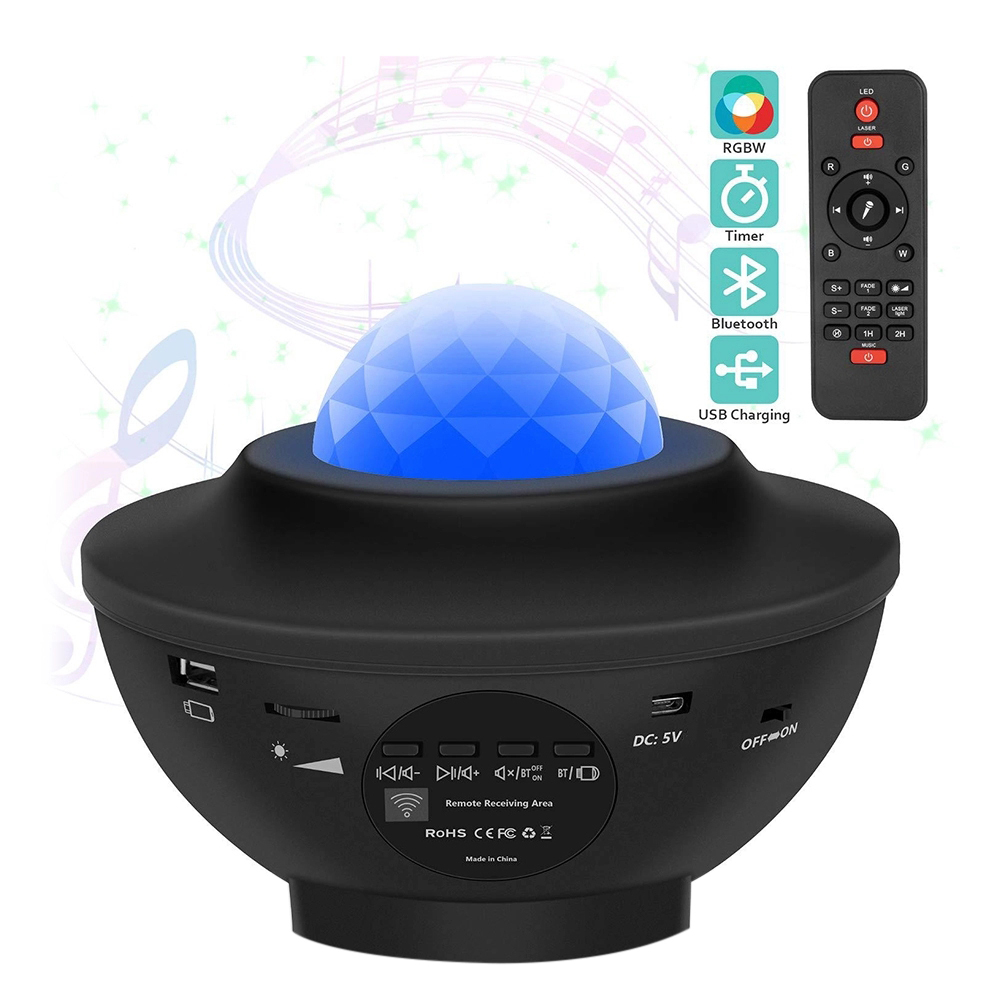 Smart Laser Starry Sky night light Projector BT Music Speaker Holiday Light Galaxy Star Projector With Remote Control SD-SP008
