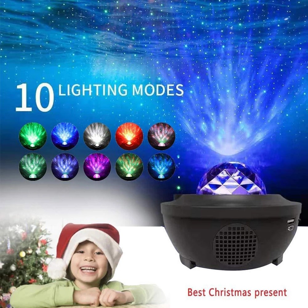 Smart Laser Starry Sky night light Projector BT Music Speaker Holiday Light Galaxy Star Projector With Remote Control SD-SP008