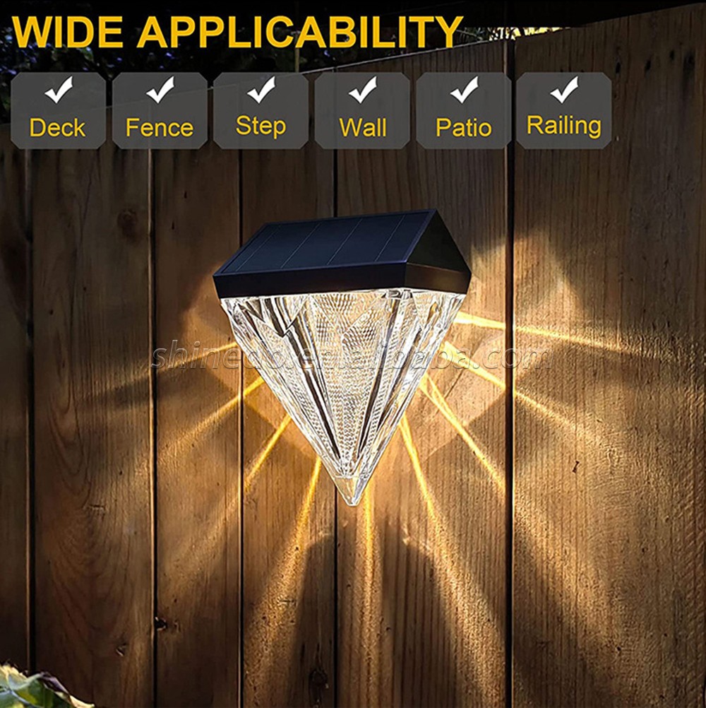 Solar Fence LED Lights Outdoor Garden Fence Decoration Solar Wall Light Porch Stair Light SD-SL818