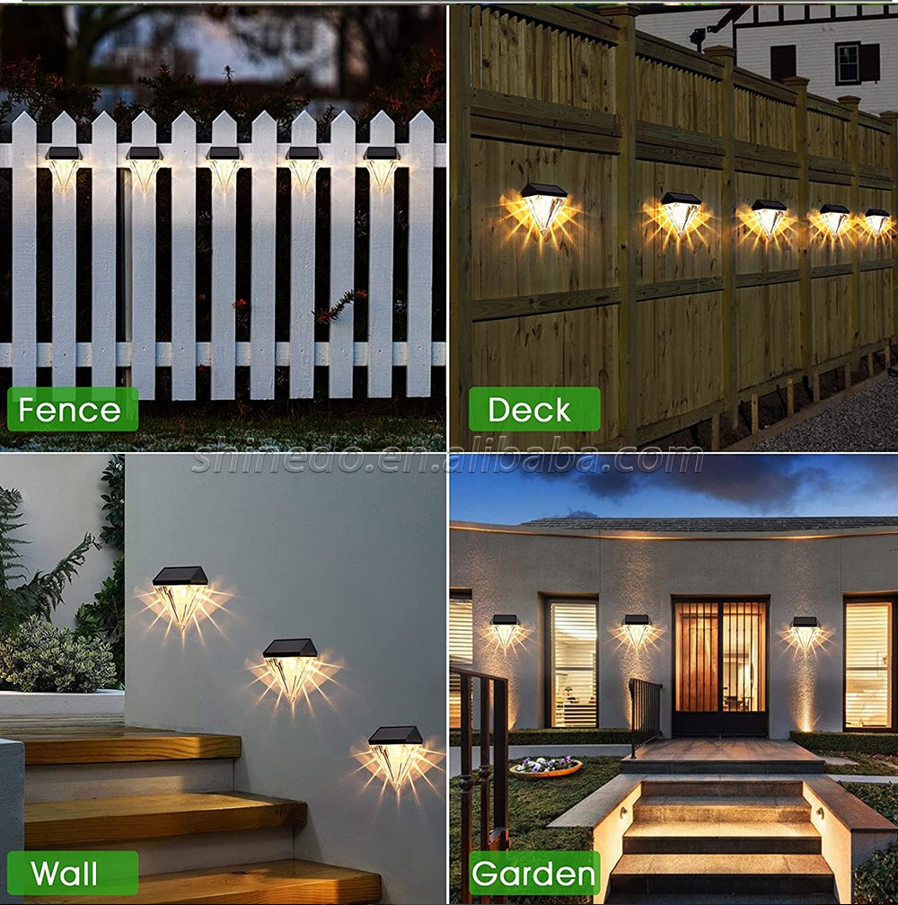 Solar Fence LED Lights Outdoor Garden Fence Decoration Solar Wall Light Porch Stair Light SD-SL818