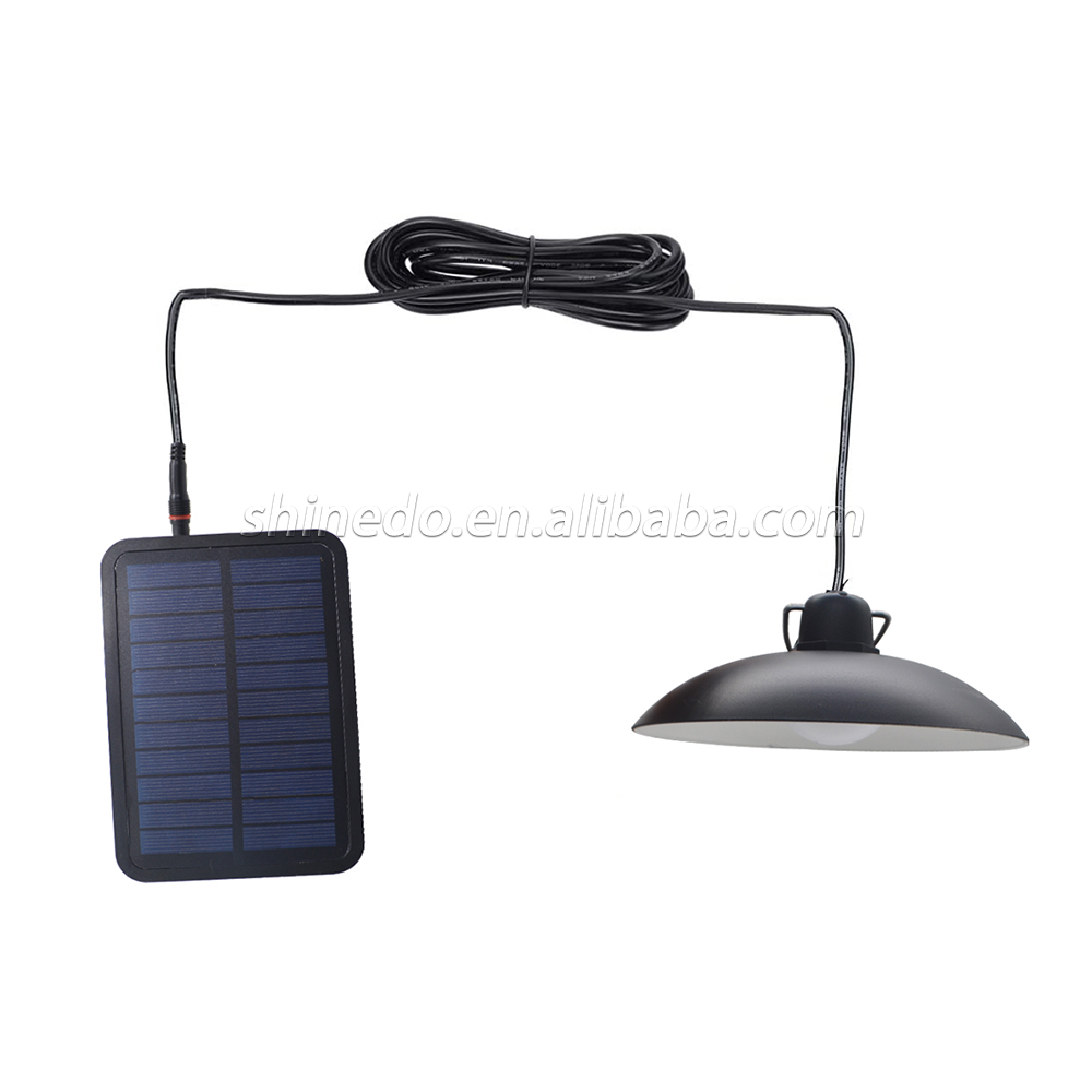 Newest 1/2 Head Outdoor LED Hanging Solar Shed Lighting Pendant Light, Garden Solar Lights Indoor with Remote Control SD-SL267