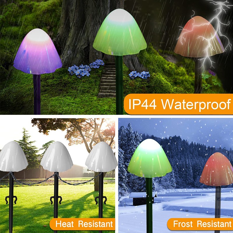 LED Solar String Lights Cute Mushroom Fairy Light IP65 Waterproof Valentine Garland Lamps Patio Fence Garden Decor SD-SSL104