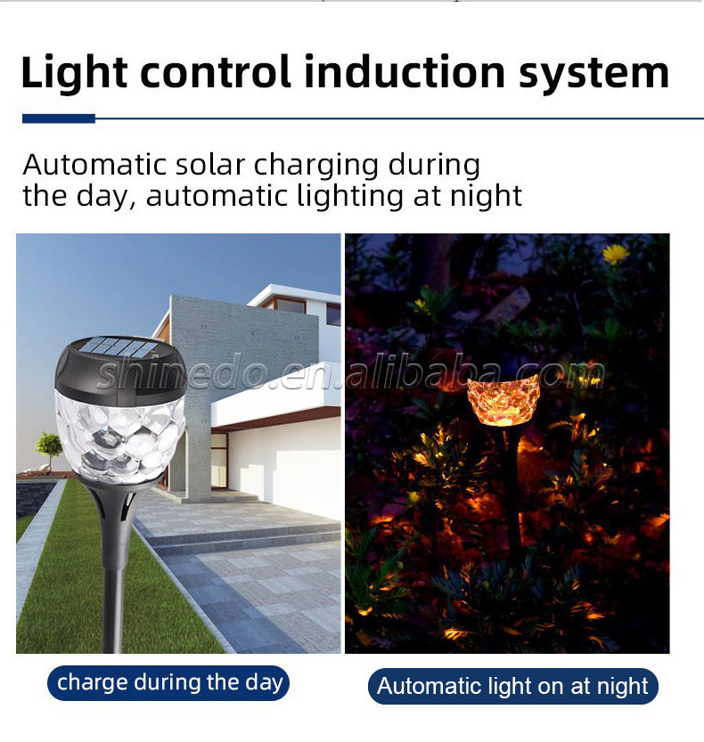 Solar Lawn Light LED Waterproof Gradient Landscape Lamp Garden Lighting Lights For Outdoor Yard Backyard Patio Decor SD-SL822