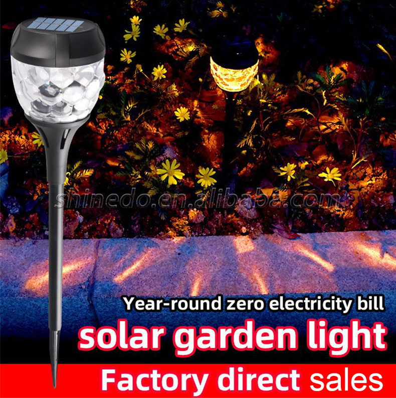 Solar Lawn Light LED Waterproof Gradient Landscape Lamp Garden Lighting Lights For Outdoor Yard Backyard Patio Decor SD-SL822